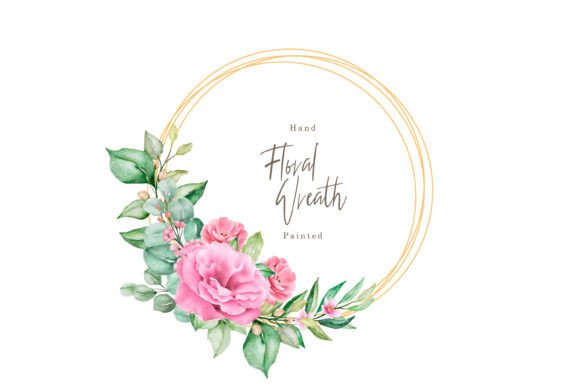 Download Watercolor Poppy Anemone Wreath Design - Wreath design Collection