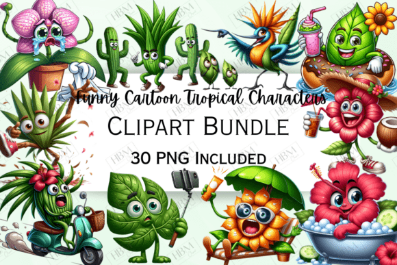 Download Funny Tropical Plants Clipart - Tropical plants Collection