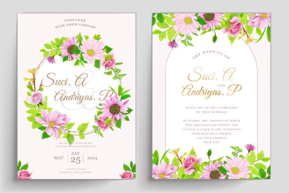 Download Watercolor DAISY Wreath Design - Wreath design Collection