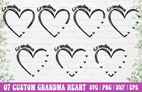 Download CUSTOM Heart Kid Name - Grandma SVG - Premium Bundle