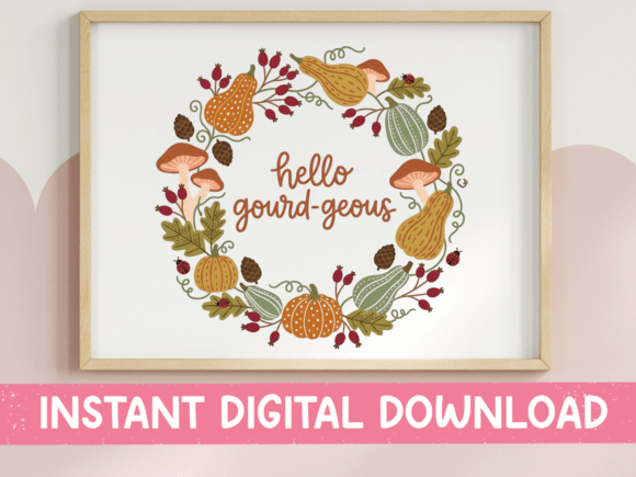 Download Hello Gourd-geous Fall Wreath Design - Wreath design Collection